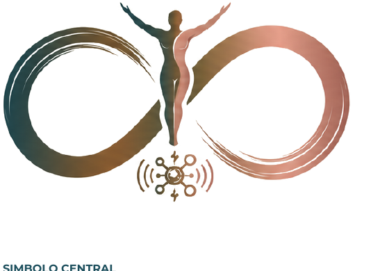 Símbolo de infinito, figura humana e hemácia
